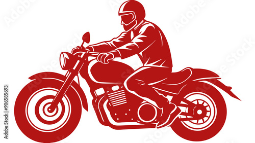 Stylish Motorbike Rider Illustrations: Perfect for Adventure Designs