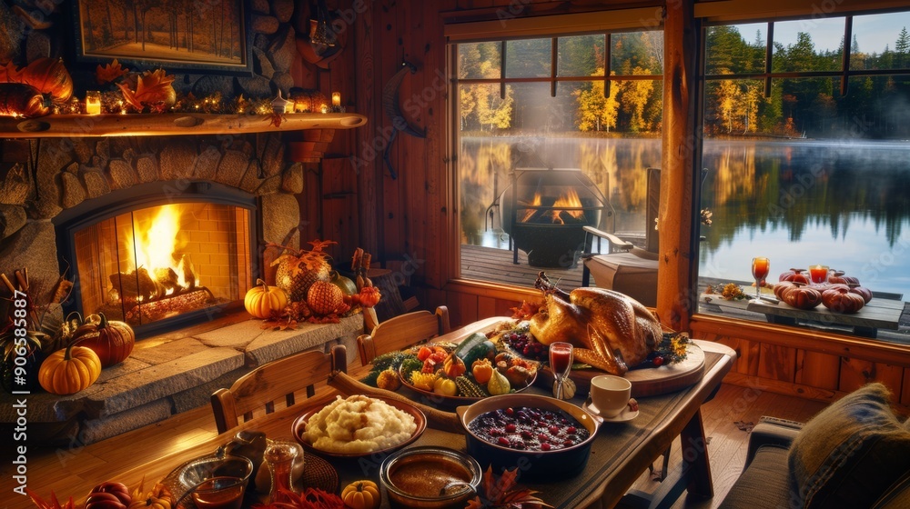 Thanksgiving Day.Baked chicken for Thanksgiving Day. Roasted whole chicken or turkey with autumnal vegetables, mushrooms and berries for thanksgiving dinner on wooden table Thanksgiving Day.Baked chicken for Thanksgiving Day. Roasted whole chicken or turkey with autumnal vegetables, mushrooms and berries for thanksgiving dinner on wooden table