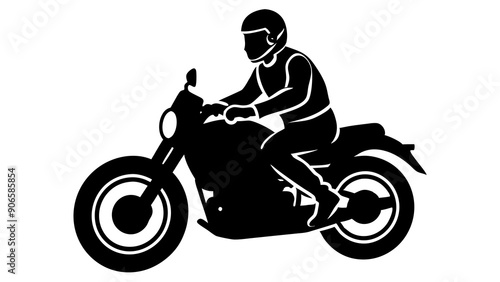 Stylish Motorbike Rider Illustrations: Perfect for Adventure Designs