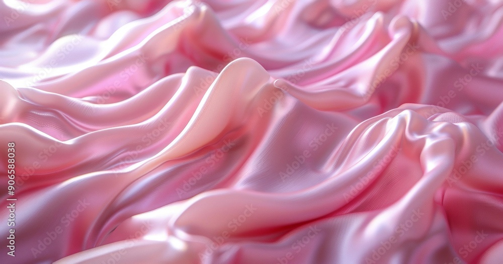 Obraz premium Pink Waves, Soft Textures and Liquid Transitions