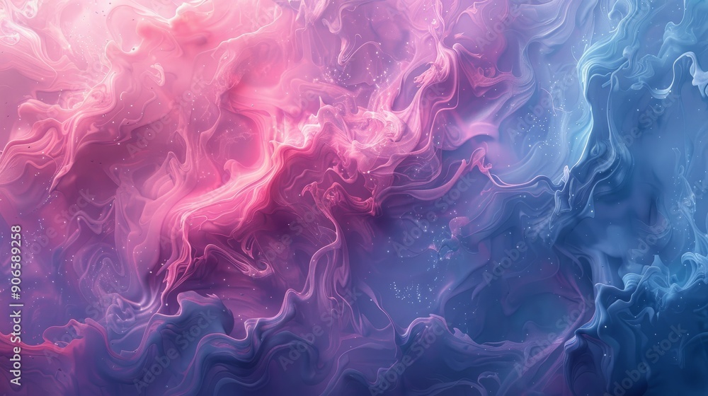 A blurry background with a pink and blue pattern, an abstract drawing, abstract art