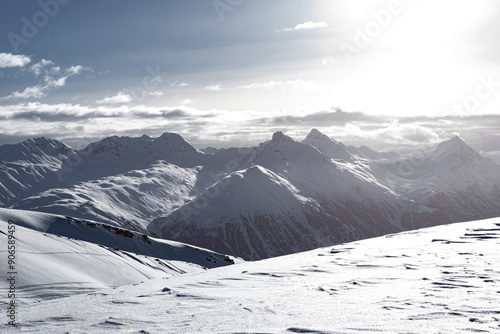 Obraz na płótnie winter mountain landscape, St moritz