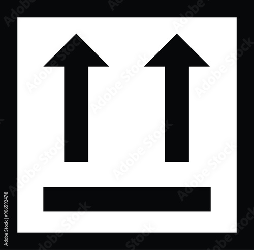  Icon This Side Up. suitable for education symbol. glyph style. simple design editable. design template vector.