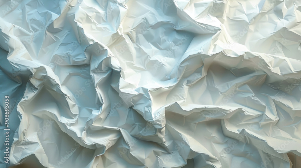 Obraz premium Crumpled white paper texture background.