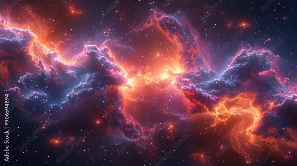 Space nebula style and bold space colors Space nebula style and bold space colors