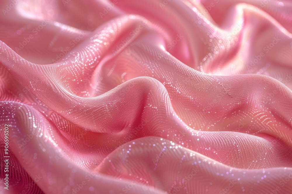Obraz premium Pink Sequined Fabric Texture