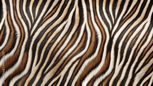 4K Glossy Zebra Skin Background