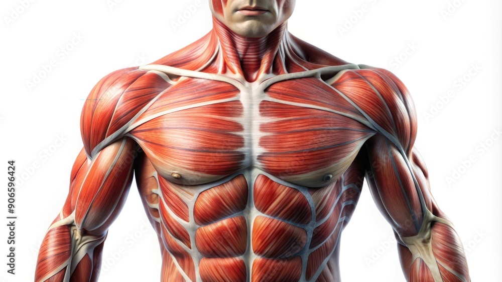 4K Human Chest Muscle Anatomy 4K Human Chest Muscle Anatomy