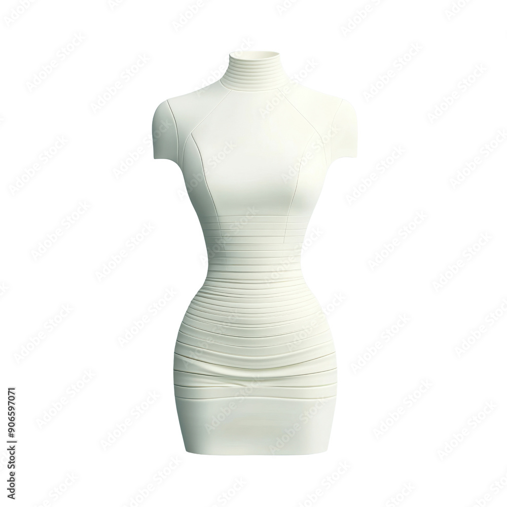 A white dress with a white torso and white sleeves A white dress with a white torso and white sleeves