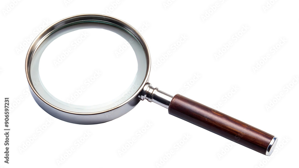 Magnifying glass isolated on white and transparent background Magnifying glass isolated on white and transparent background
