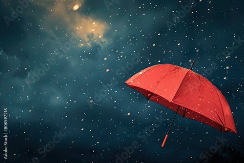 Wallpaper Mural Red Umbrella Against Stormy Sky Torontodigital.ca