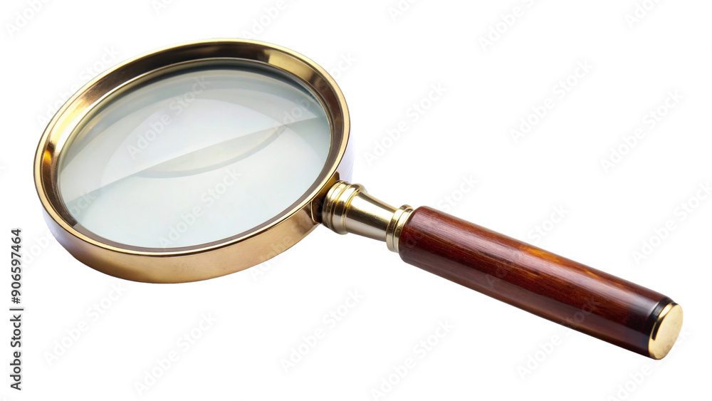 Magnifying glass isolated on white and transparent background Magnifying glass isolated on white and transparent background