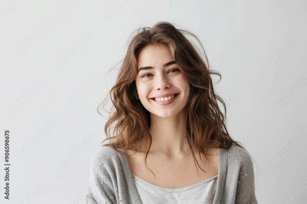Happy and Successful Woman in Casual Outfit