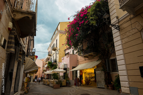 The old city of La Maddalena, Sardinia, Italy