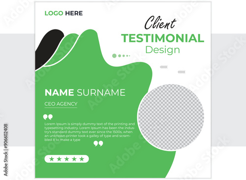 Modern Customer feedback review or testimonial design Customer service feedback template Client testimonial design
