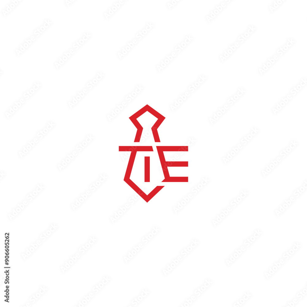 Tie letter logo typography design. Tie letter logo typography design.