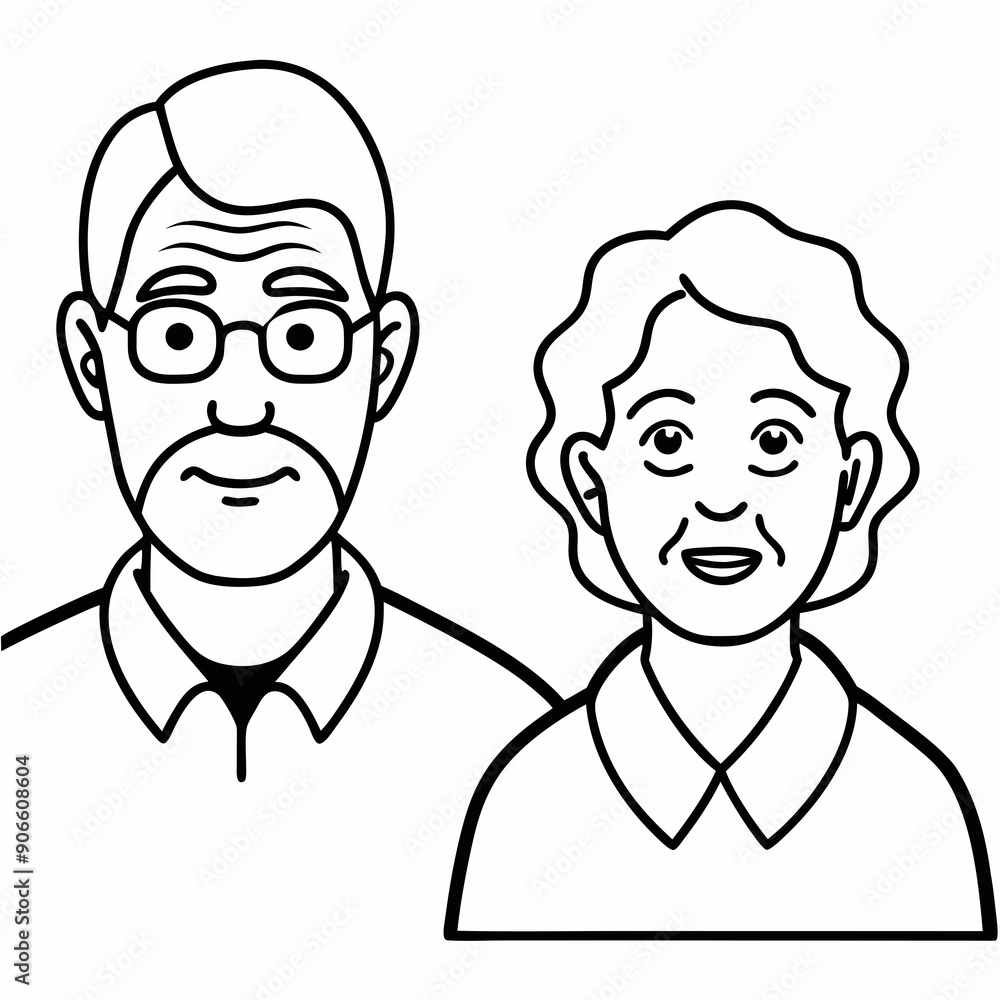grand parents Silhouette Vector Illustration
grand parents Silhouette Vector Illustration