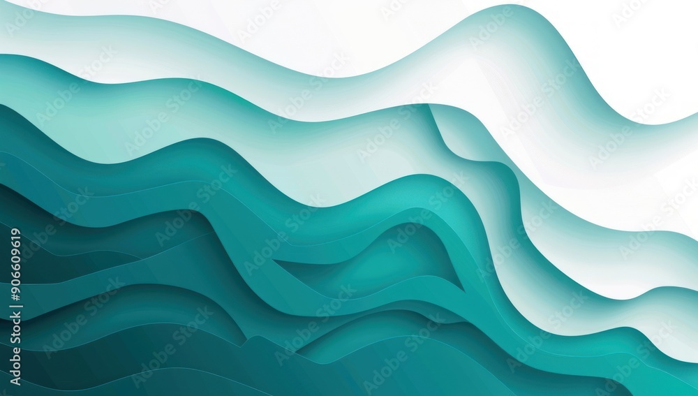 Abstract Papercut Wave Design Abstract Papercut Wave Design