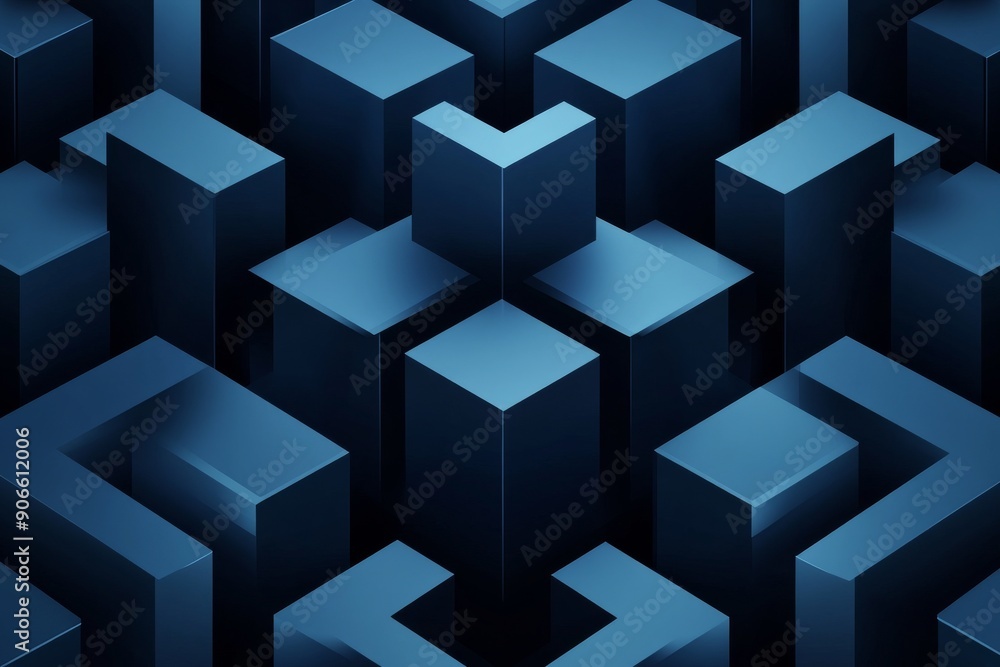 Abstract blue geometric shapes. Abstract blue geometric shapes.