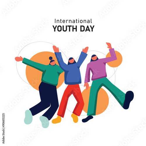 Illustration for International Youth Day Banner Design