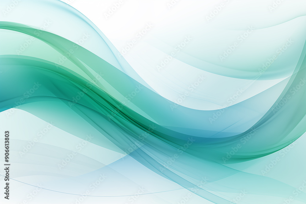 Green light blue waves abstract background layers of transition flat design on white background Green light blue waves abstract background layers of transition flat design on white background