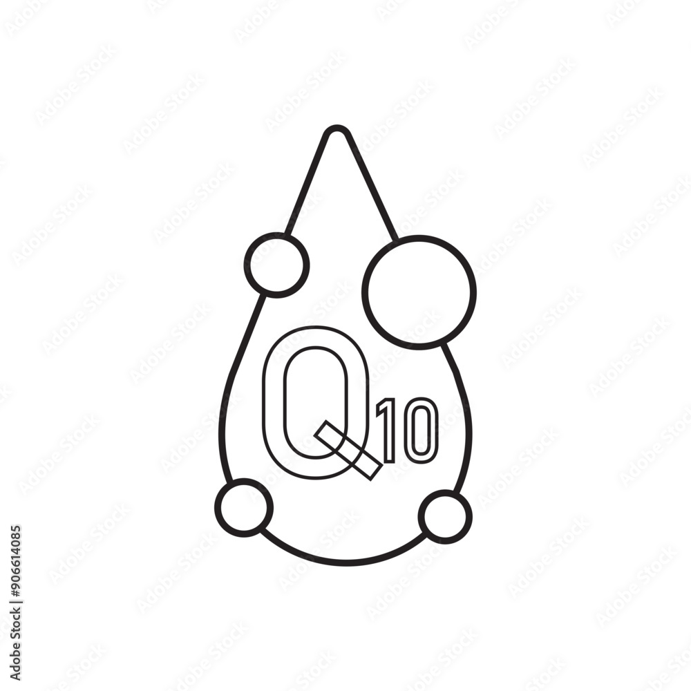 Obraz premium Coenzyme Q10 line icon 