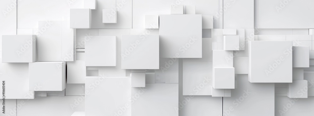 Abstract White Cubes Pattern Abstract White Cubes Pattern