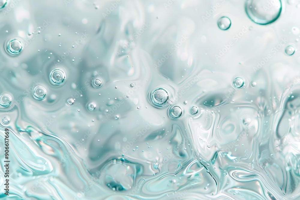 Transparent gel with bubbles, close-up Transparent gel with bubbles, close-up