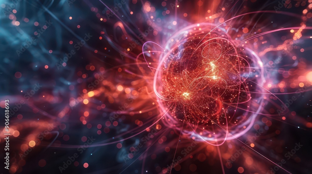 Entangled quantum particles, spooky action, quantum entanglement, subatomic physics, uhd, copy space for text, Entangled quantum particles, spooky action, quantum entanglement, subatomic physics, uhd, copy space for text,