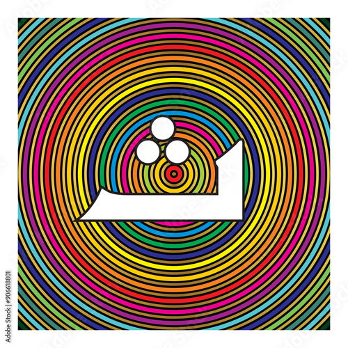 Arabic Calligraphy Alphabet letters or Stylized kufi font style, colorful islamic
calligraphy elements colorful circles  background, for all kinds of design use.