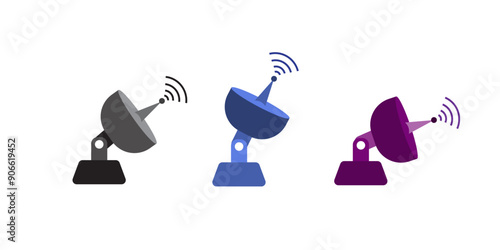 antena satelit illustration white backgroud icon