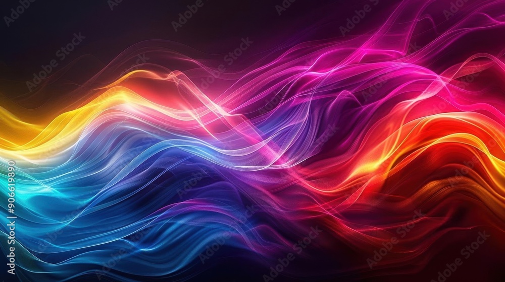 Radiant light wave spectrum, colorful waves, light spectrum dynamics, electromagnetic light waves, uhd, copy space for text, Radiant light wave spectrum, colorful waves, light spectrum dynamics, electromagnetic light waves, uhd, copy space for text,