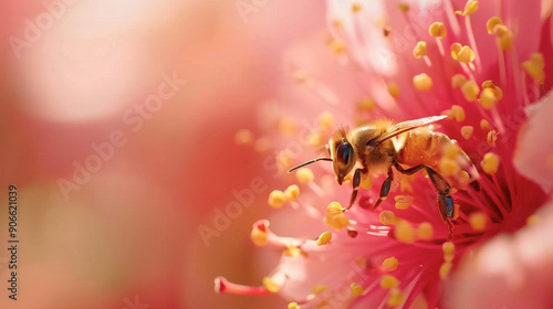 Close-Up of Bee Collecting ...