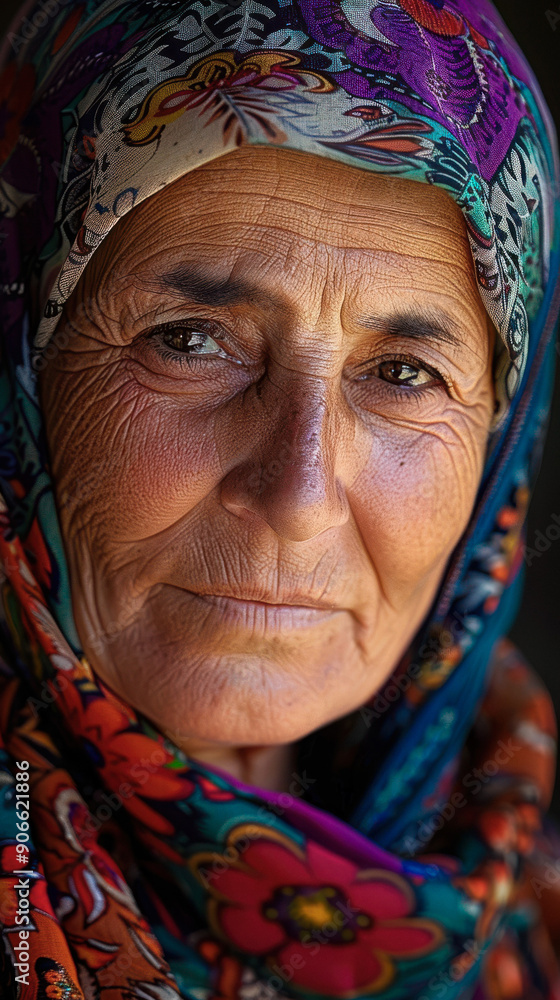 Detailed Portrait of Uzbek Woman - Cultural Ethnographic Art Detailed Portrait of Uzbek Woman - Cultural Ethnographic Art