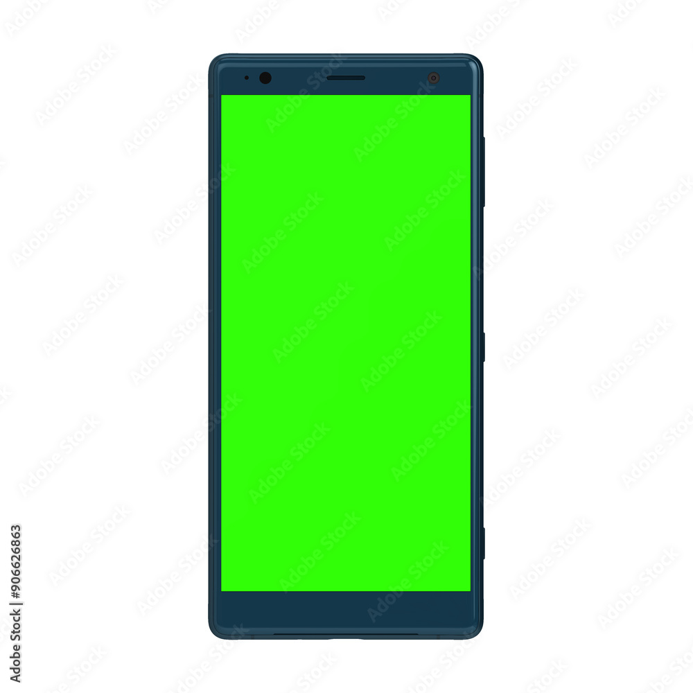 Clear view front smartphone greenscreen Clear view front smartphone greenscreen