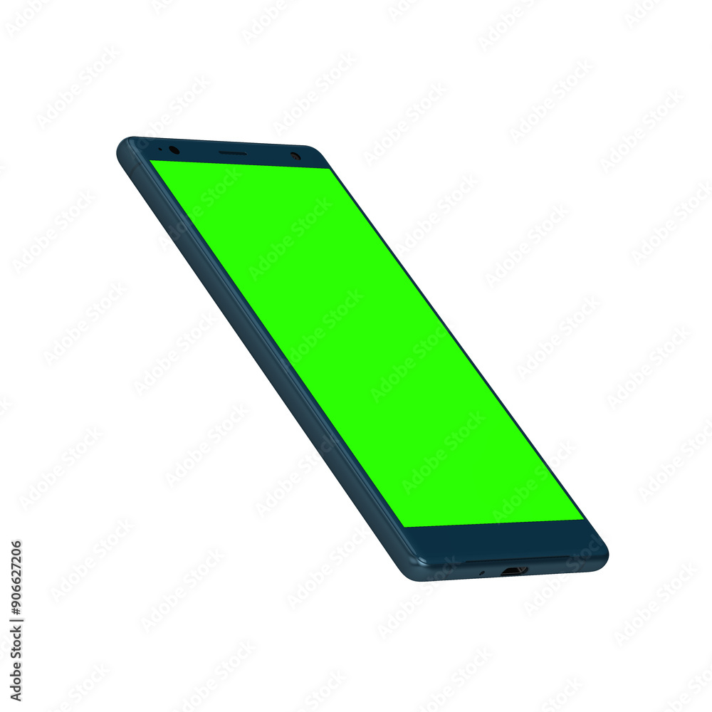 Clear view leaned right smartphone greenscreen Clear view leaned right smartphone greenscreen