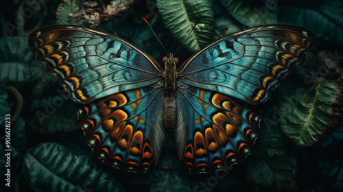  portrait shoot of a colorful butterfly