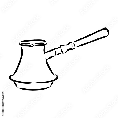Turkish Coffee, coffee, sketch of coffee beans, vector