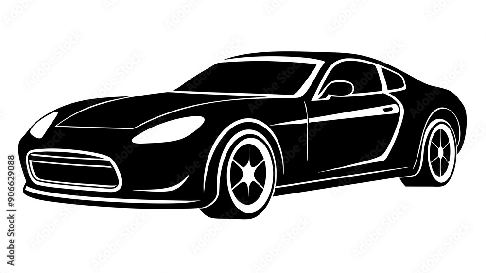 High-Quality Sports Car Silhouette Art for Luxury and Performance Graphics High-Quality Sports Car Silhouette Art for Luxury and Performance Graphics