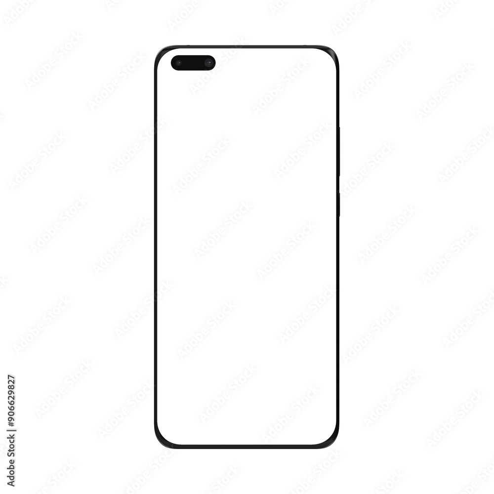 Curved display with a pill-shaped cutout transparent Curved display with a pill-shaped cutout transparent