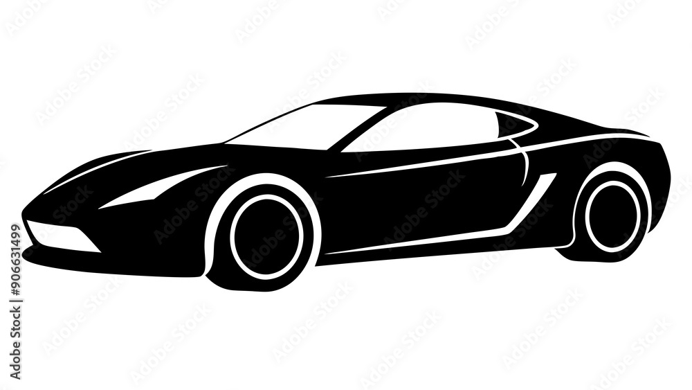 High-Quality Sports Car Silhouette Art for Luxury and Performance Graphics High-Quality Sports Car Silhouette Art for Luxury and Performance Graphics