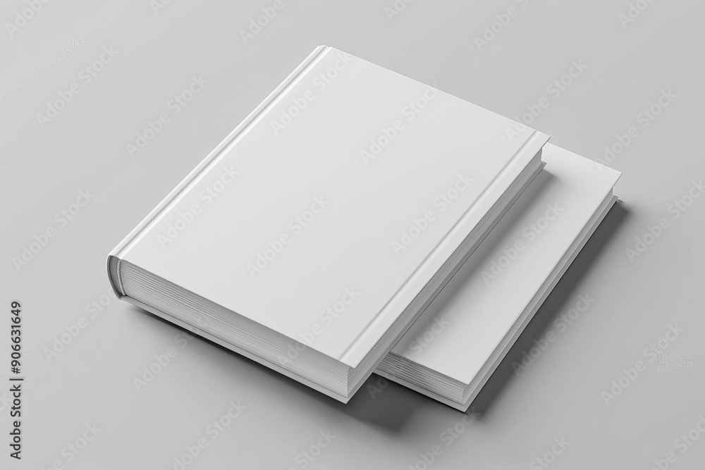 Isolated 3D mockup of a slipcase book on a grey background. Isolated 3D mockup of a slipcase book on a grey background.