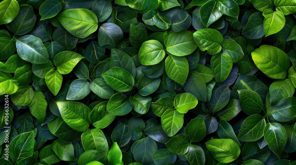 A lush green plant with many leaves A lush green plant with many leaves
