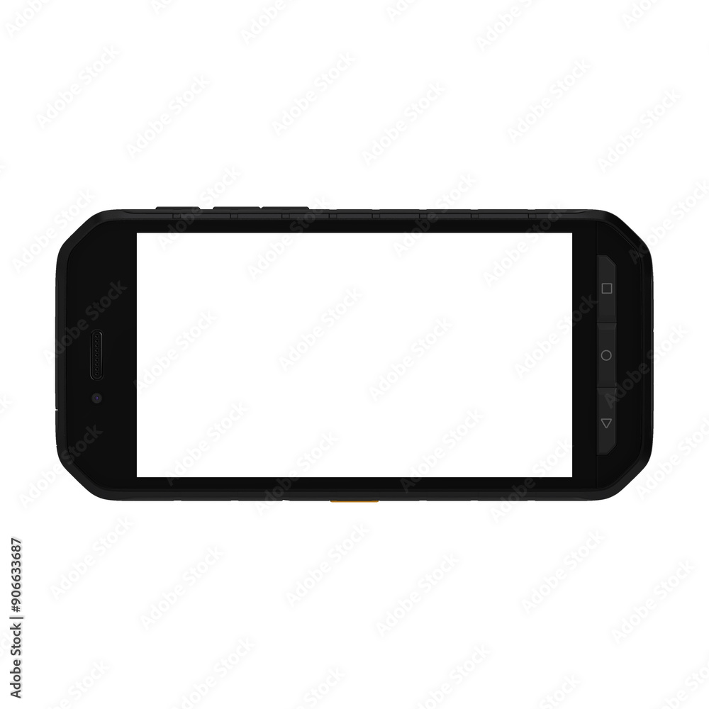 Front view transparent phone landscape Front view transparent phone landscape