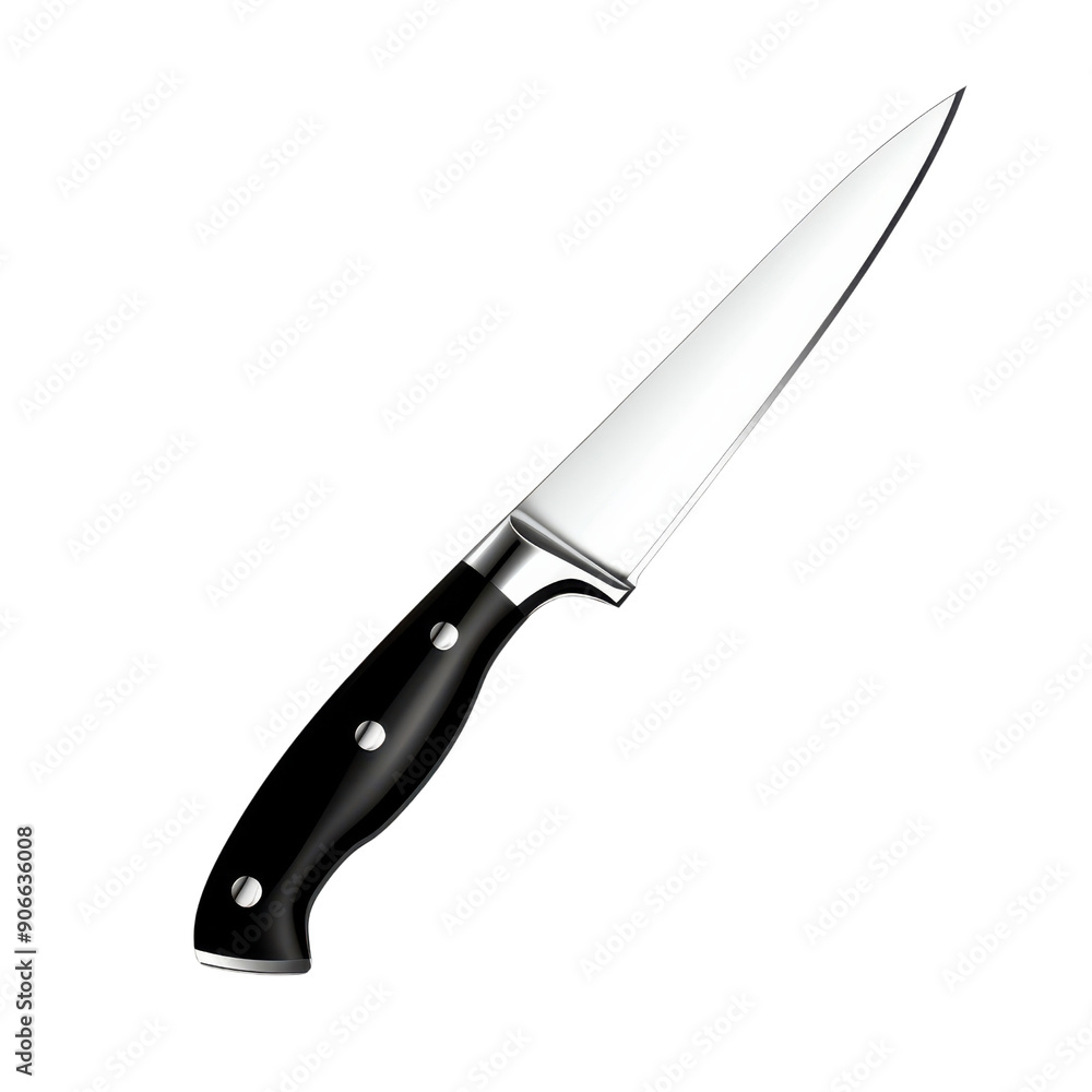 A knife is shown in a white background A knife is shown in a white background
