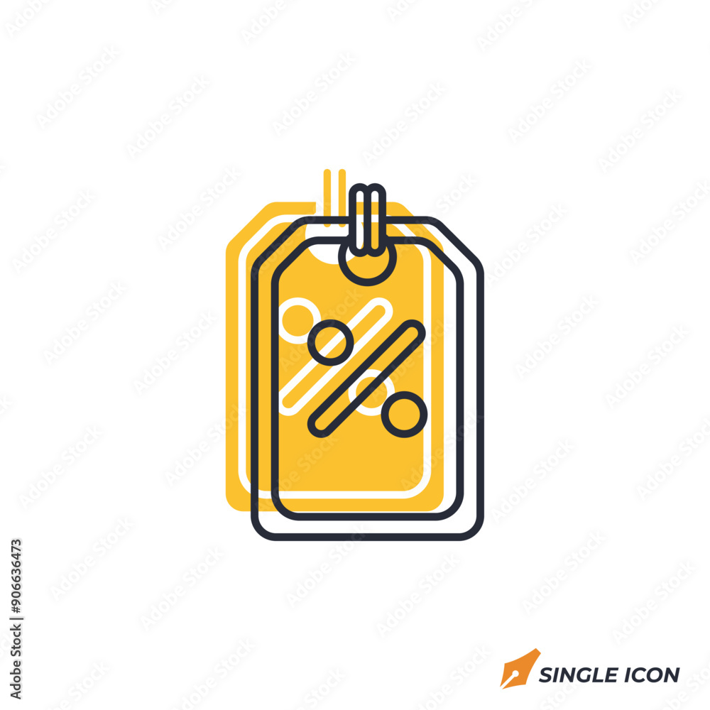 Discount Badge icon vector illustration. Discount Badge symbol isolated on white background