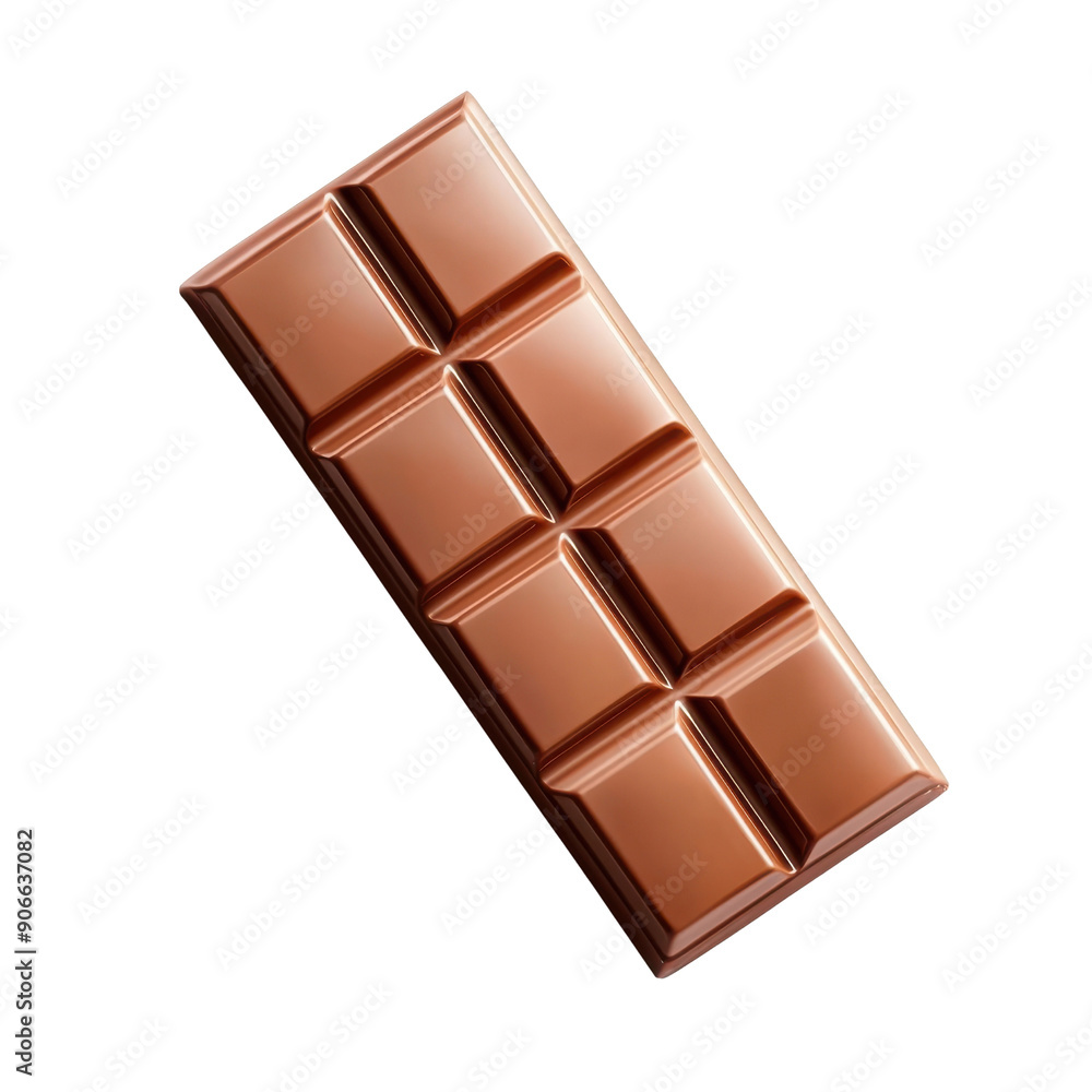 A chocolate bar with a white background A chocolate bar with a white background