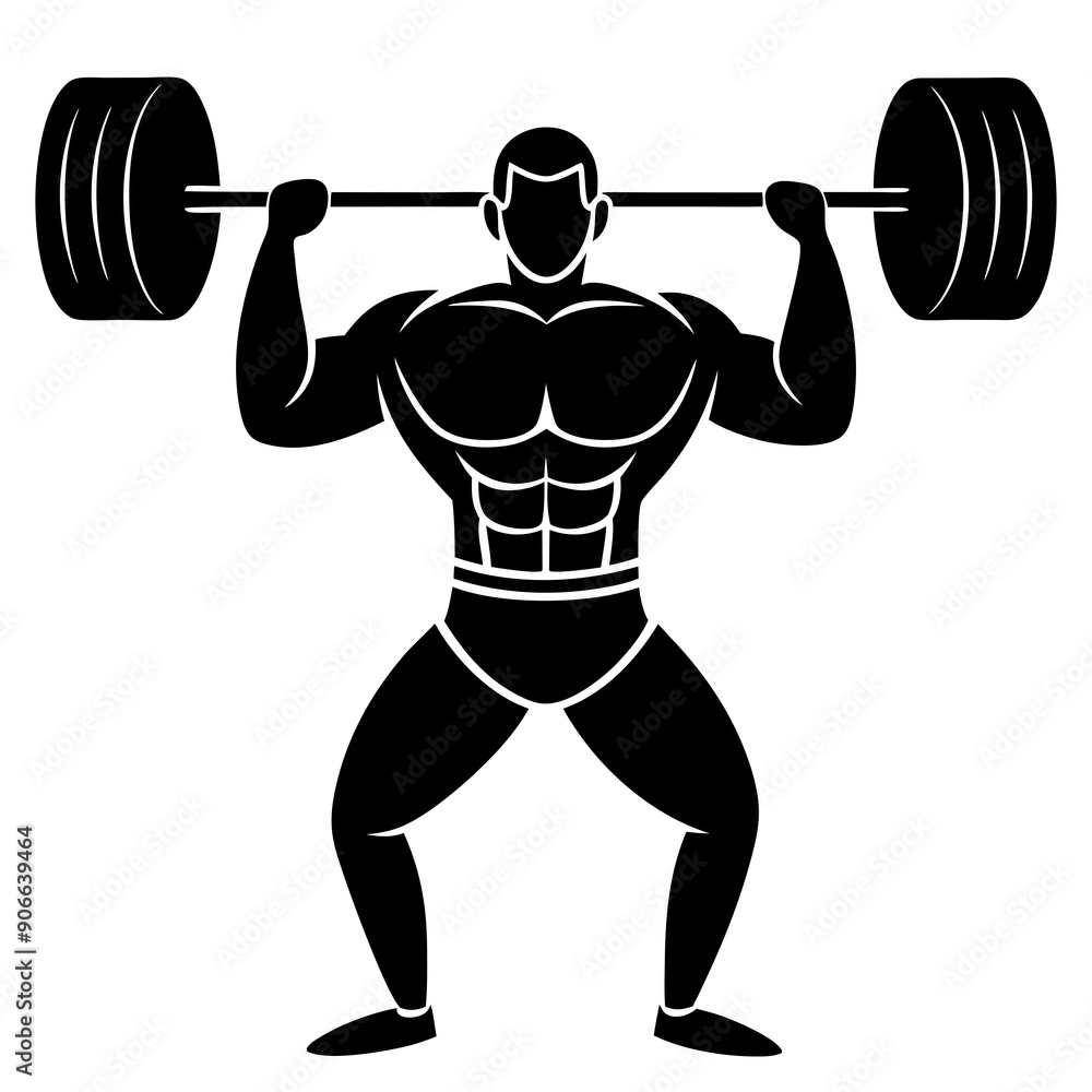 Weightlifter vector art illustration Weightlifter vector art illustration