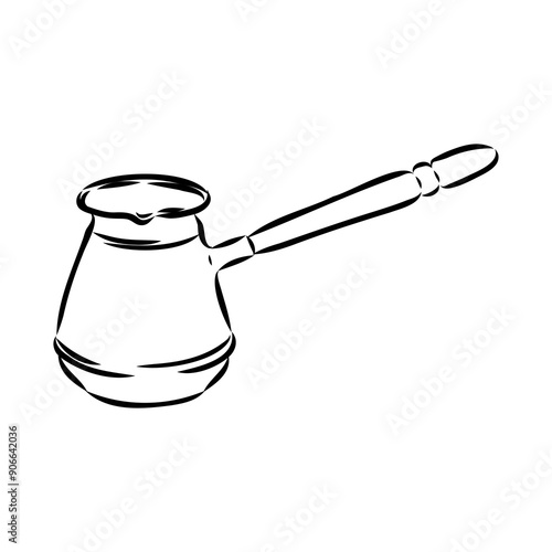 Turkish Coffee, coffee, sketch of coffee beans, vector