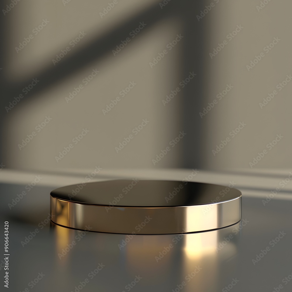 interior of a modern house with close up product display podium interior of a modern house with close up product display podium